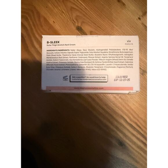 New Malelys B-Sleek Outer Thigh Stretch Mark Cream - Picture 3 of 4